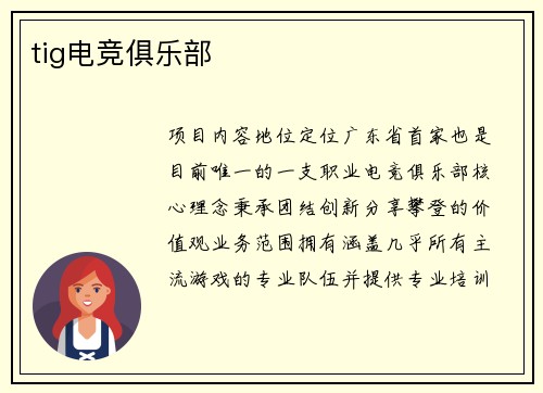 tig电竞俱乐部